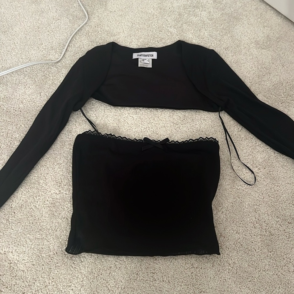 THATSSOFETCH black top set size 0